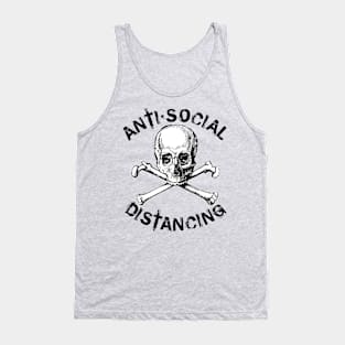 Antisocial Distancing - Black Tank Top